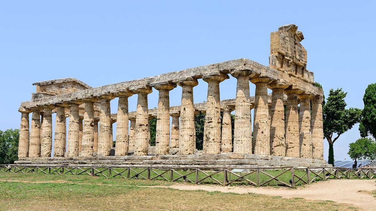El templo de Atenea, el más antiguo de los tres: el santuario septentrional es también el menos concurrido