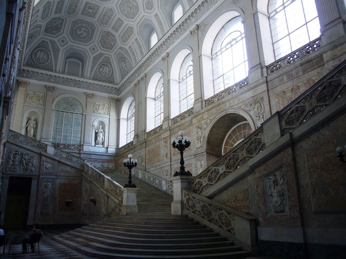 The staircase of honour at the Royal Palace of Naples