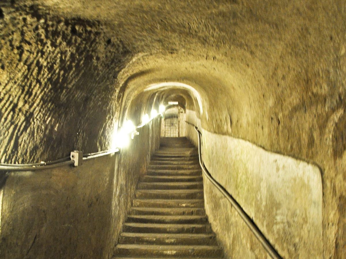 Tunnel of the Greek-Roman aqueduct under the old centre of Naples